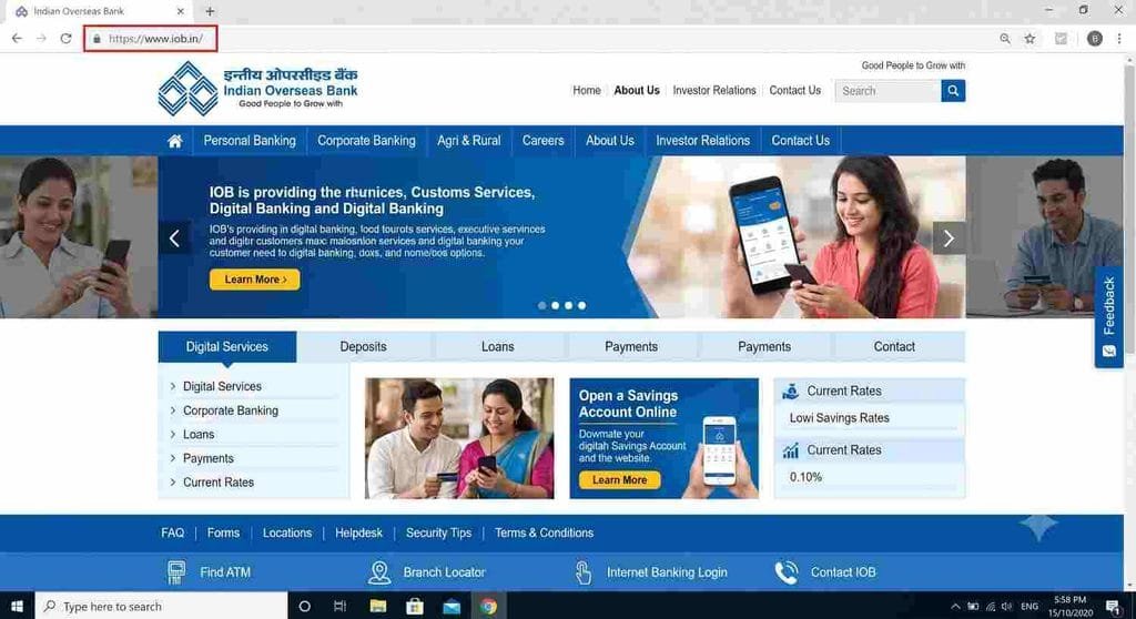 offical website for IOB Apprentice Result 2026
