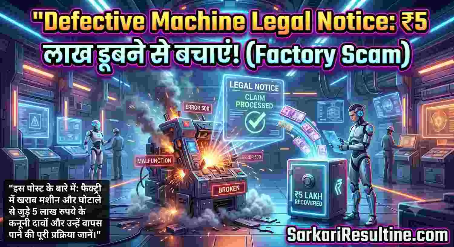 Defective Machine Legal Notice