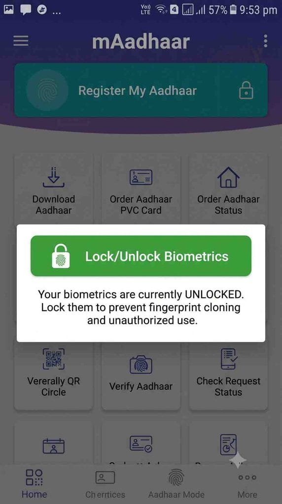 AePS Biometric Fraud Complaint and Biometric Lock Process]