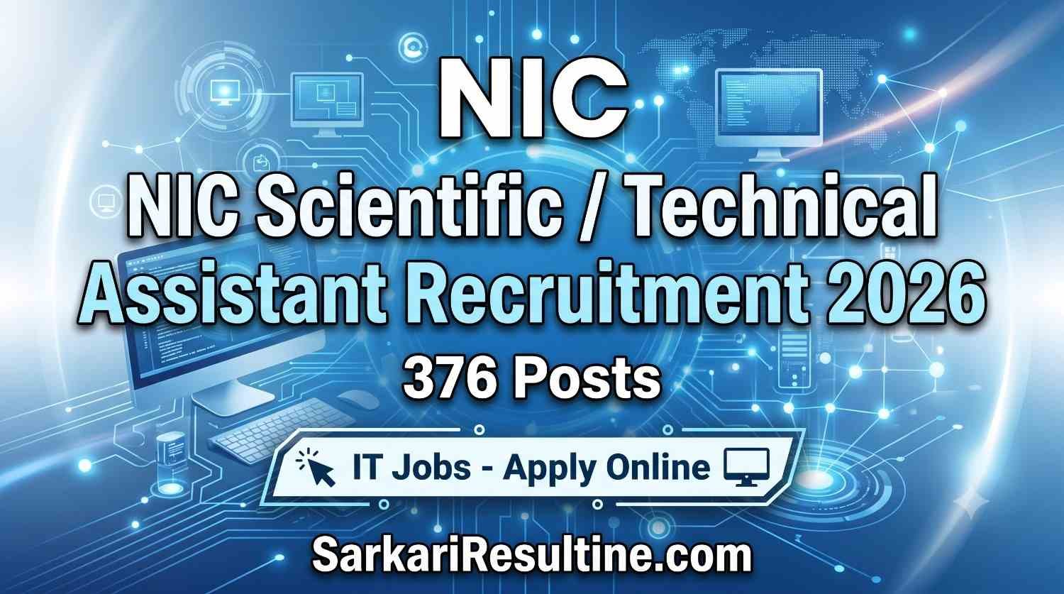 NIC Scientific Technical Assistant Recruitment 2026