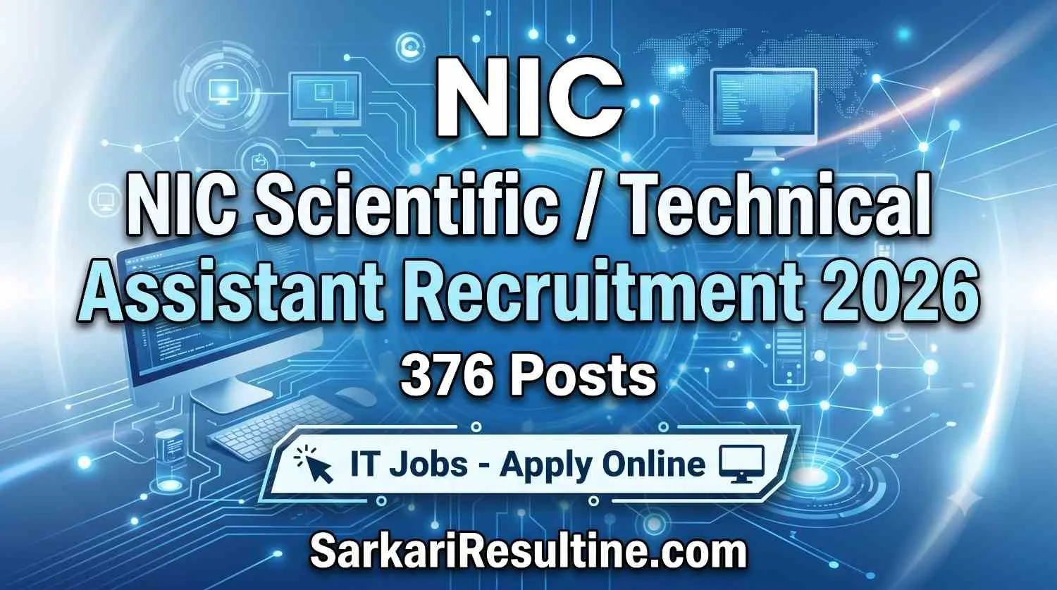 NIC Scientific Technical Assistant Recruitment 2026