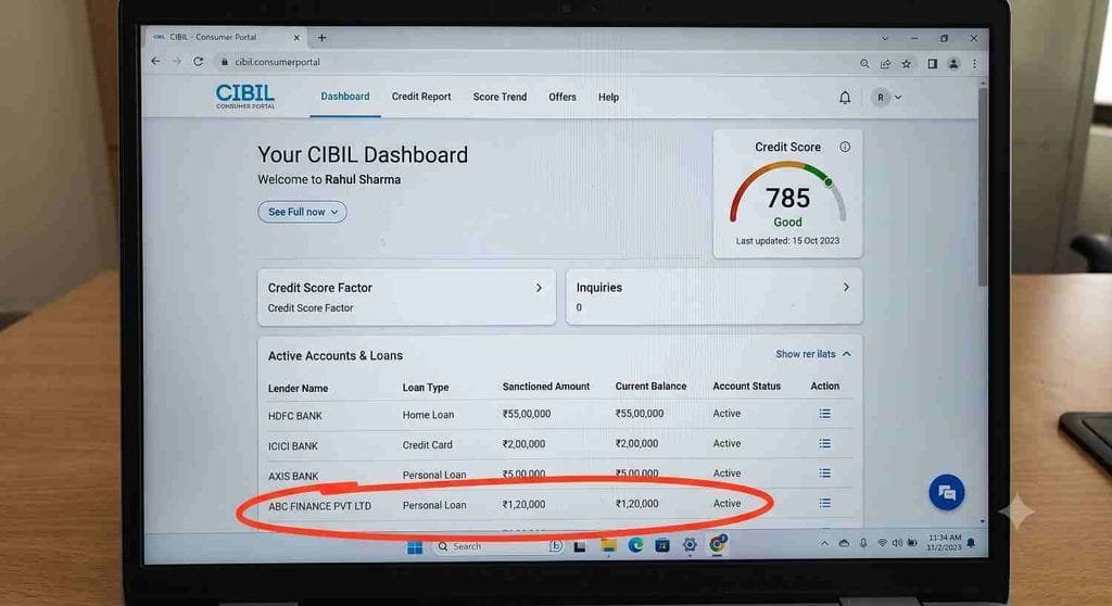 PAN Card Misuse Check and CIBIL Report Fraud Entry]
