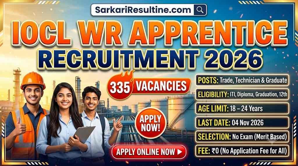 IOCL WR Apprentice Recruitment 2026