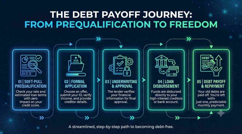 Step by step debt consolidation loan underwriting process]