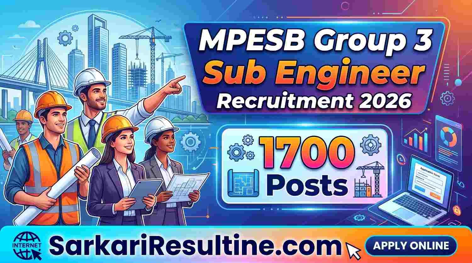 MPESB Group 3 Sub Engineer Recruitment 2026
