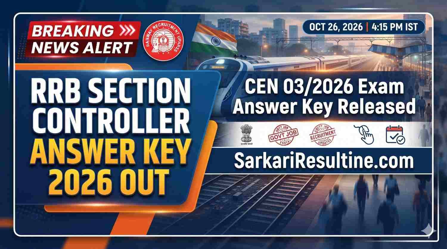RRB Section Controller Answer Key 2026