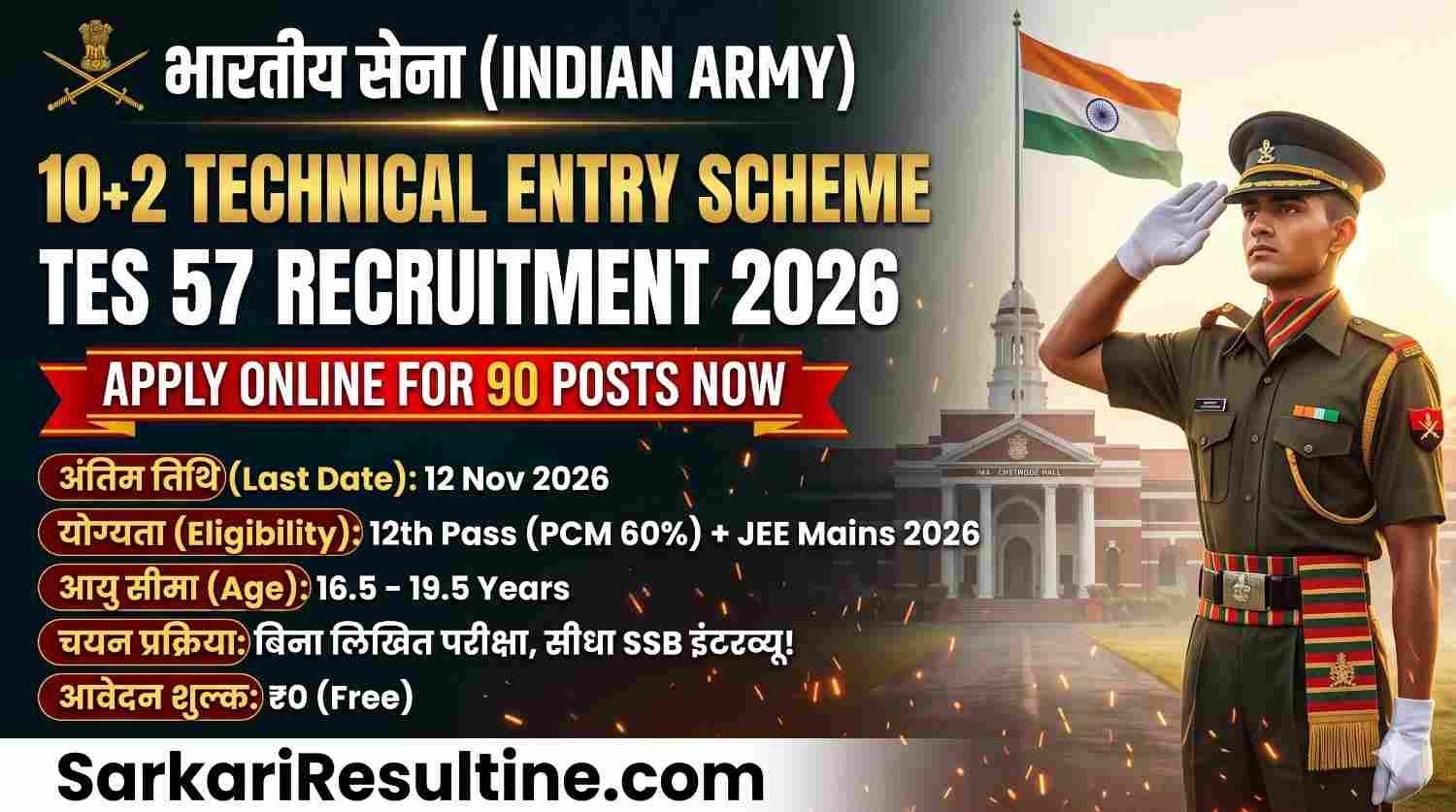 Indian Army TES 57 Recruitment 2026