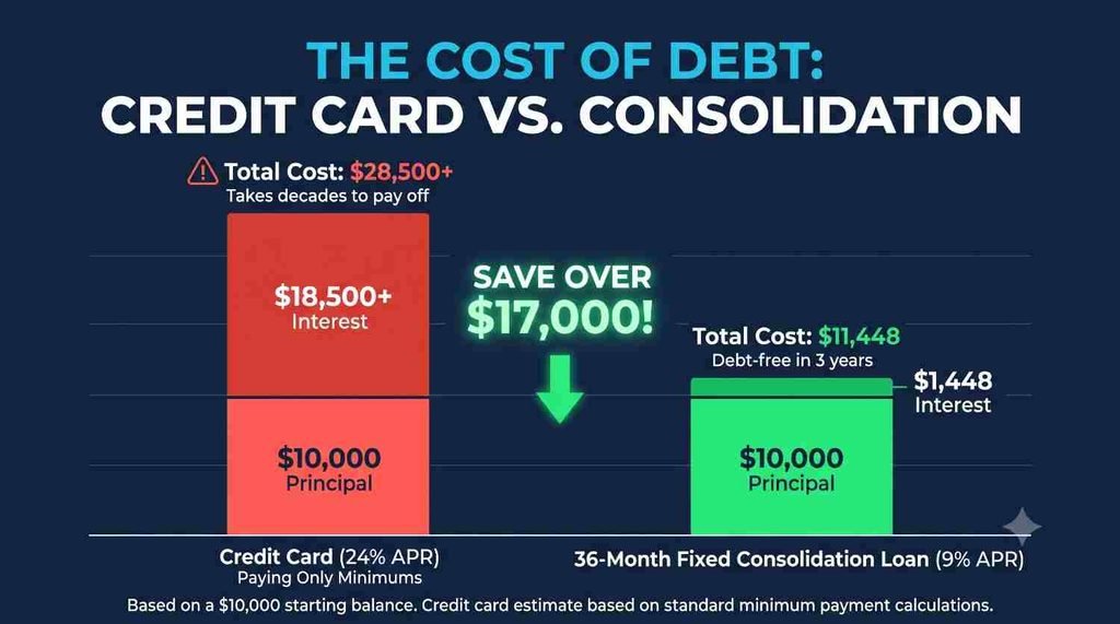 Best debt consolidation loans for bad credit mathematical savings comparison