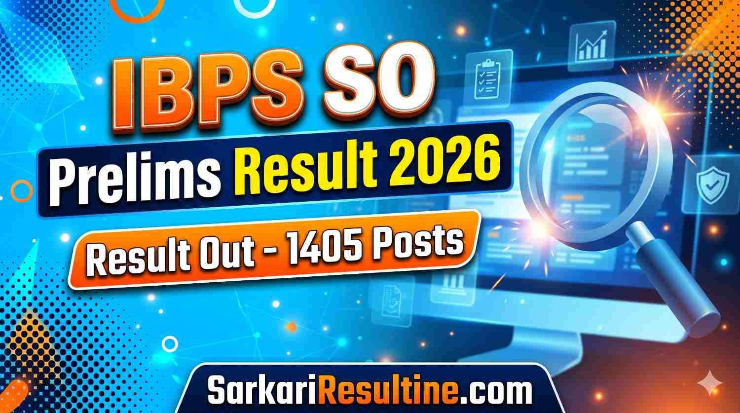 IBPS SO Prelims Result 2026