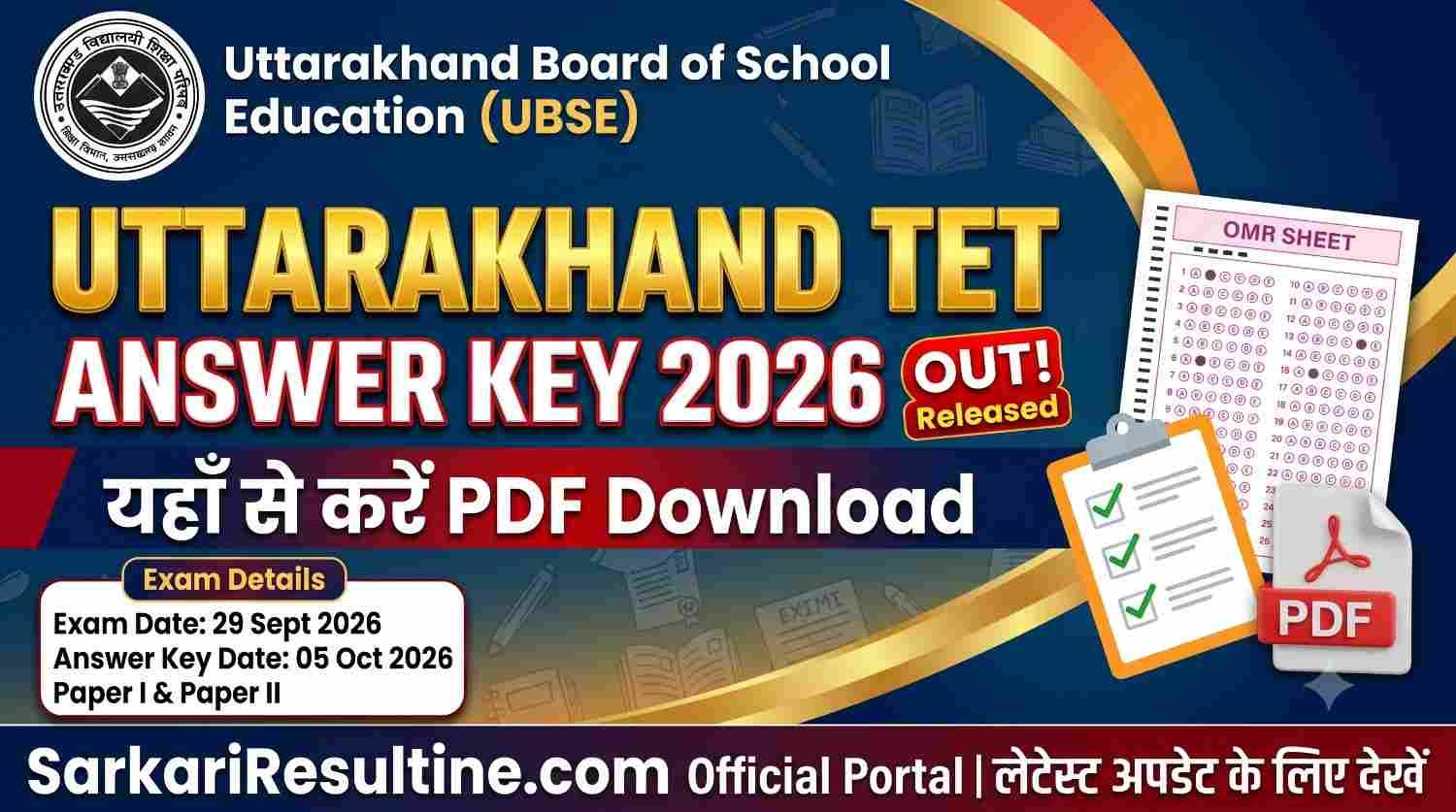 Uttarakhand TET Answer Key 2026