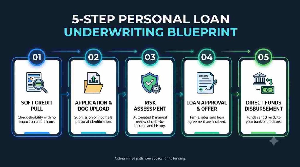 Step-by-step underwriting blueprint for bad credit consolidation loans]