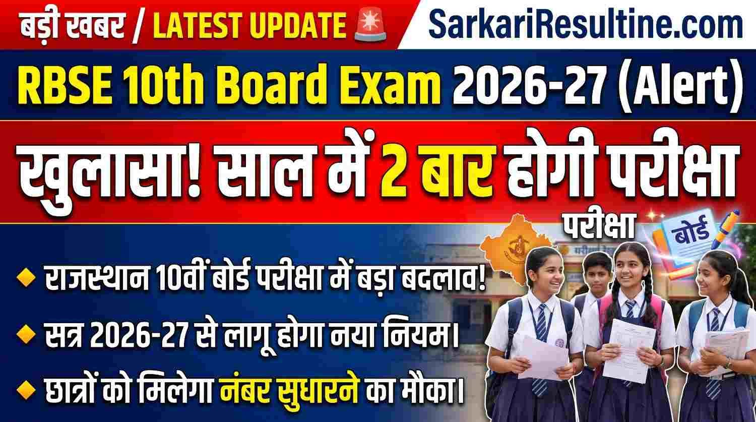 RBSE 10th Board Exam 2026-27