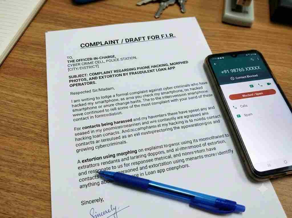 Fake Loan App Cyber Cell Police Complaint Format in Hindi]